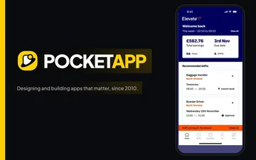 Pocket App mobile interface for the Elevate workforce app